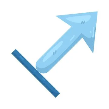 Illustration of arrow pointing up Stock Illustration