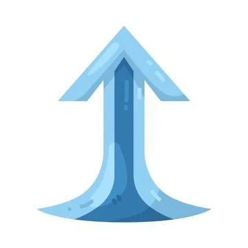 Illustration of arrow pointing up Stock Illustration