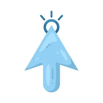 Illustration of arrow pointing up Stock Illustration