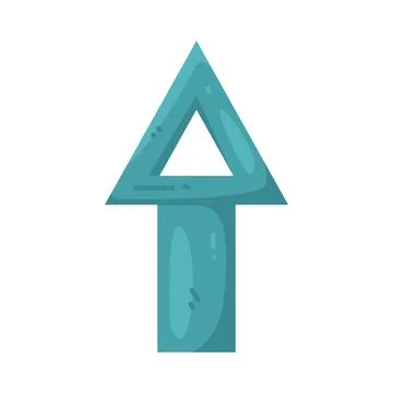 Illustration of arrow pointing up Stock Illustration