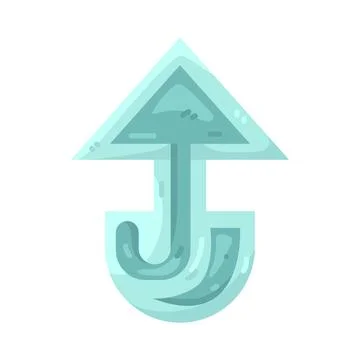 Illustration of arrow pointing up Stock Illustration