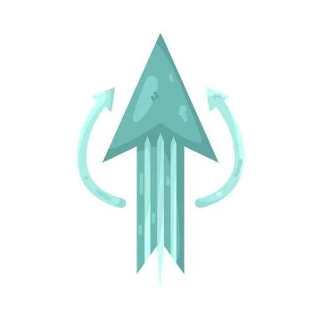 Illustration of arrow pointing up Stock Illustration