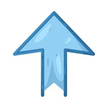 Illustration of arrow pointing up Stock Illustration