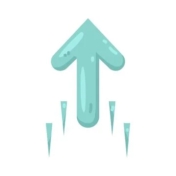 Illustration of arrow pointing up Stock Illustration