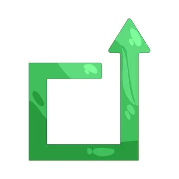 Illustration of arrow pointing up Stock Illustration