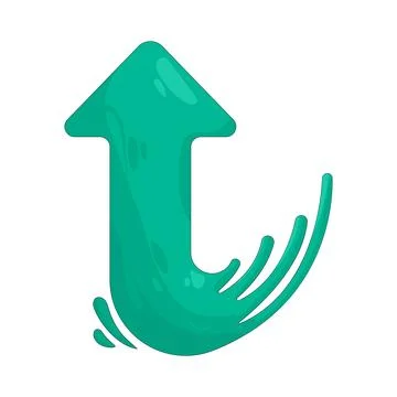 Illustration of arrow pointing up Stock Illustration