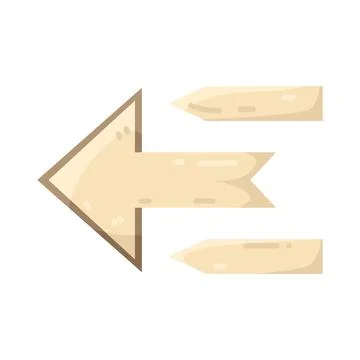 Illustration of arrow pointing left Stock Illustration