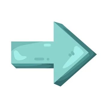 Illustration of arrow pointing right Stock Illustration
