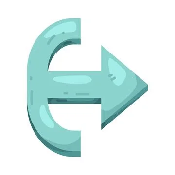 Illustration of arrow pointing right Stock Illustration