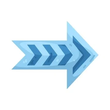 Illustration of arrow pointing right Stock Illustration