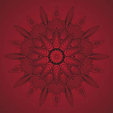 A illustration art work of circular shape Mandala. Vintage decorative elements Illustrazione stock