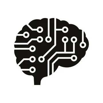 Illustration of artificial intelligence icon design in flat style. Stock Illustration