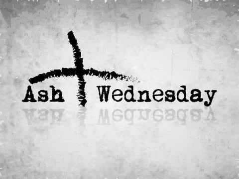 Illustration of Ash Wednesday background 스톡 일러스트