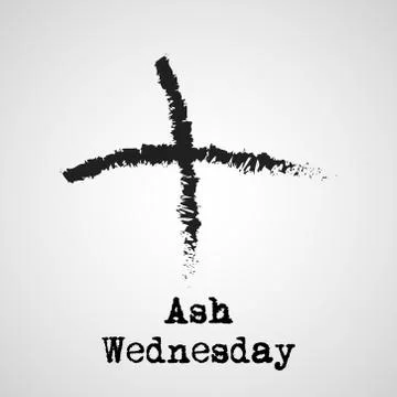 Illustration of Ash Wednesday background 스톡 일러스트