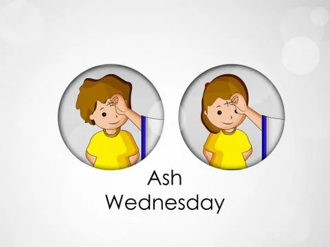 Illustration of Ash Wednesday background Illustrazione stock