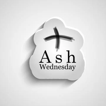 Illustration of Ash Wednesday background Illustrazione stock