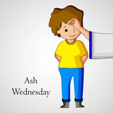 Illustration of Ash Wednesday background 스톡 일러스트