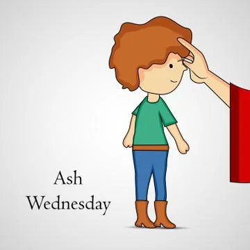 Illustration of Ash Wednesday background 스톡 일러스트
