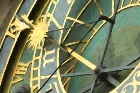 Illustration of Astronomical clock in Prague Illustrazione stock