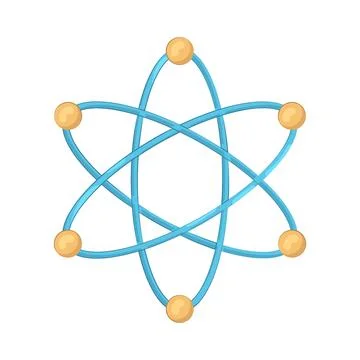 Illustration of atom Illustrazione stock