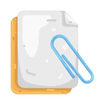 Illustration of Attach File Stock Illustration
