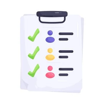 Illustration of attendance sheet Stock Illustration