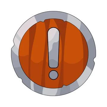 Illustration of attention button Stock Illustration