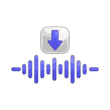 Illustration of audio download Stock Illustration
