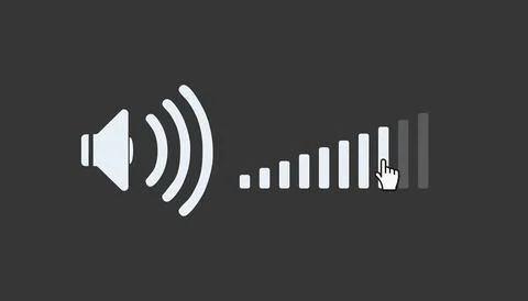 Illustration of a audio volume level control icon. Illustrazione stock
