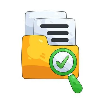 Illustration of audit folder 스톡 일러스트