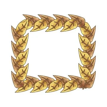 Illustration of autumn leaf frame Stock Illustration
