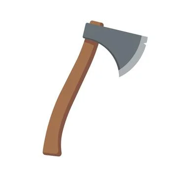 Illustration of an axe in flat style. Stock-Illustration