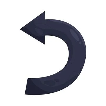 Illustration of back arrow Stock Illustration
