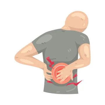 Illustration of Back pain Stock Illustration