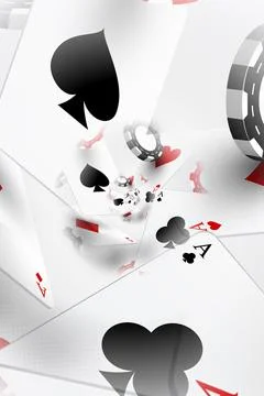 Illustration of a Background with Casino Elements. Concept of betting, gamb.. Stock Illustration