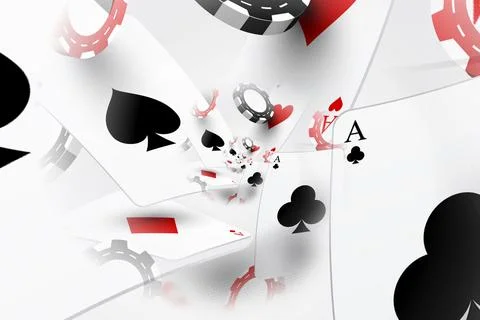 Illustration of a Background with Casino Elements. Concept of betting, gamb.. Stock Photos