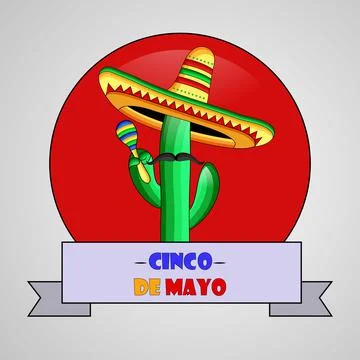 Illustration of background for Cinco De Mayo Stock Illustration