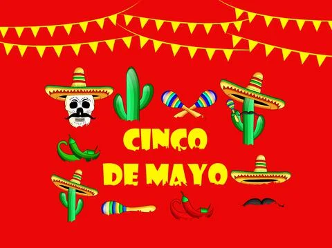 Illustration of background for Cinco De Mayo Stock Illustration