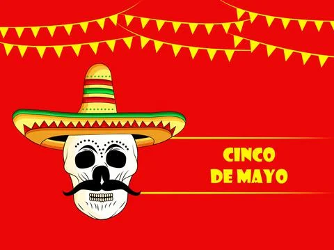 Illustration of background for Cinco De Mayo Ilustração Stock