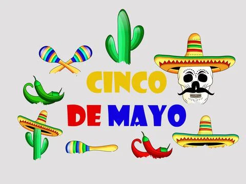 Illustration of background for Cinco De Mayo Stock Illustration