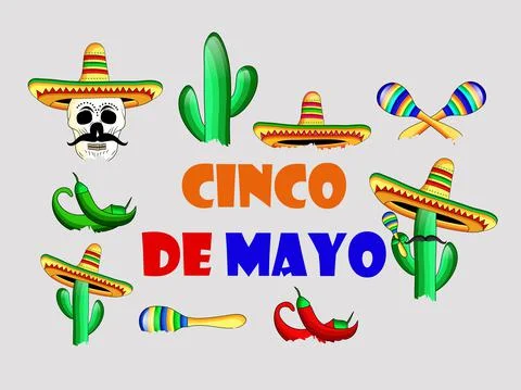 Illustration of background for Cinco De Mayo イラスト素材