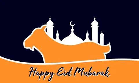 Illustration of background for eid mubarak for a greetings card.  Stock Illustration
