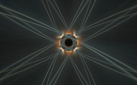 Illustration background image of an abstract character with a black mid-orang Stock Illustration