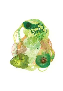 An illustration background of Moss, Lichen inspired abstract alcohol ink on p Stock Illustration