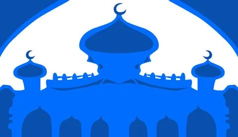 The illustration background with a Ramadan and Eid themed design, has a blu.. Stock Illustration