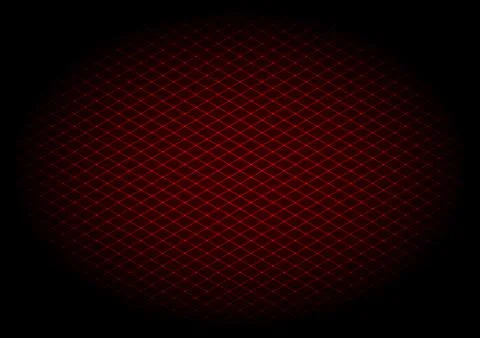 Illustration - background of red laser grid in ellipse Stock Illustration