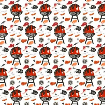 Illustration of background seamless bbq Stock Illustration