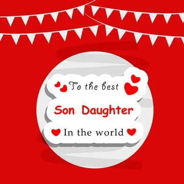 Illustration of background for Son's Daughter's Day Stock Illustration
