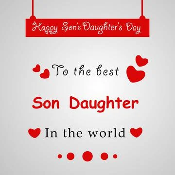 Illustration of background for Son's Daughter's Day Stock Illustration
