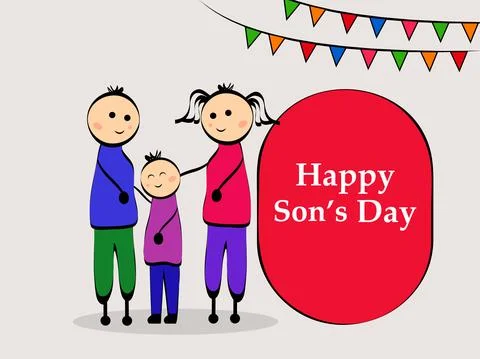 Illustration of background for Son's Daughter's Day イラスト素材